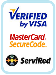 Pagos seguros avalados por Servired, Visa y MasterCard